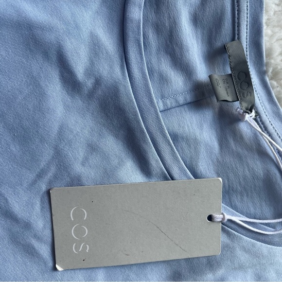 COS NWT Light Blue Ruffle Mini Dress M - Picture 7 of 9